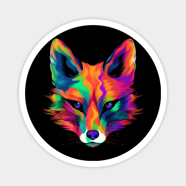 Neon Fox Magnet by Everythingiscute